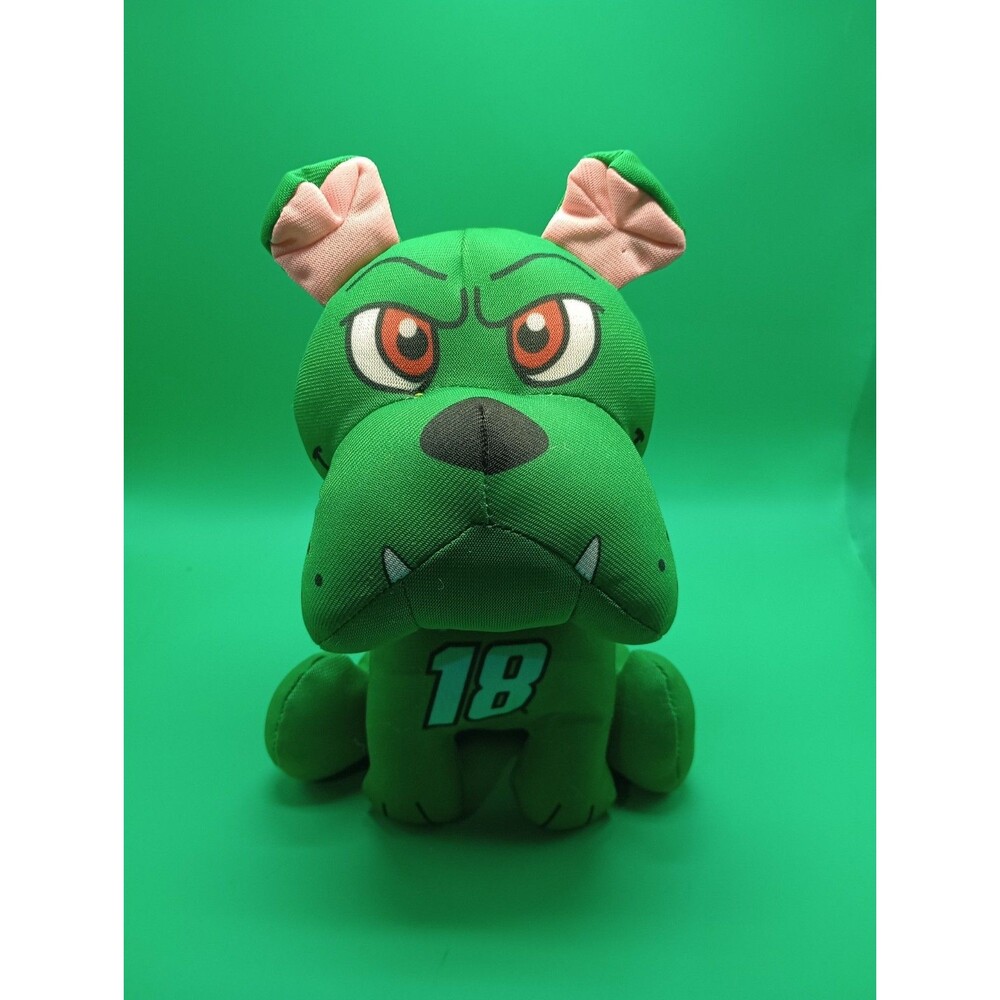 NASCAR Kyle Busch #18  Green bulldog  plush stuffed  animal 2016